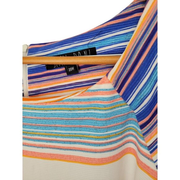 Women's SAMI & DANI Plus 20W Summer Short Sleeve Dress Knee Length - Picture 2 of 5